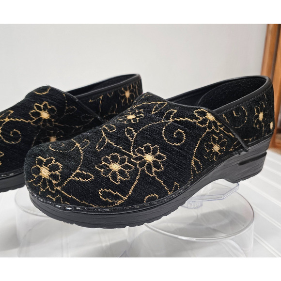 Sanita Slip-on Mule Clogs Womens Black and GOld Casual comfort SIZE 9 US - Picture 2 of 6